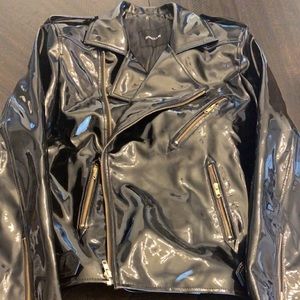 Patent leather jacket